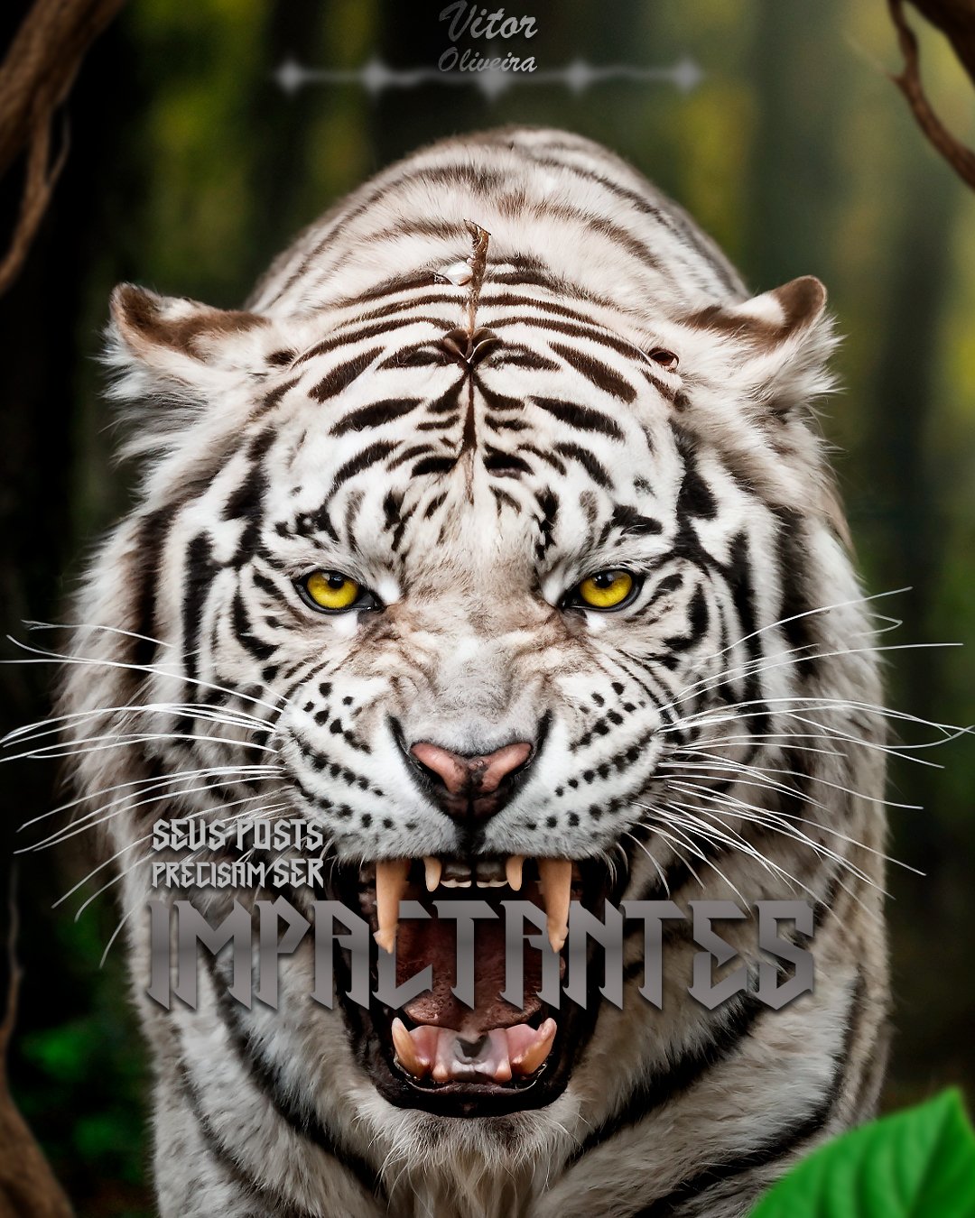 Tigre Branco - Seus Posts Precisam Ser Impactantes